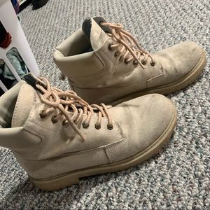 Chunky lace up work boots